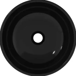 Plomberie-vidaXL Lavabo Verre trempé 35x12 cm Noir