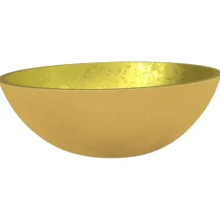 Plomberie-vidaXL Lavabo Verre 50x37x14 cm Doré