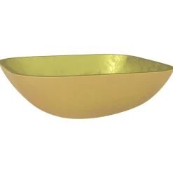 Plomberie-vidaXL Lavabo Verre 42x42x14 cm Doré
