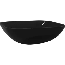 Plomberie-vidaXL Lavabo Verre 42x42x14 cm Noir