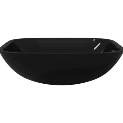 Plomberie-vidaXL Lavabo Verre 42x42x14 cm Noir