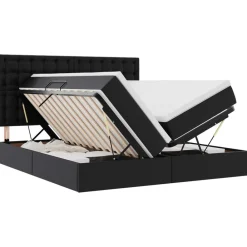 vidaXL Lit avec rangement et LED 180 x 200 cm Simili cuir