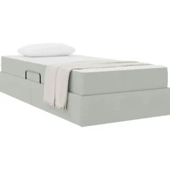 vidaXL Lit avec rangement et matelas 90 x 190 cm Velours