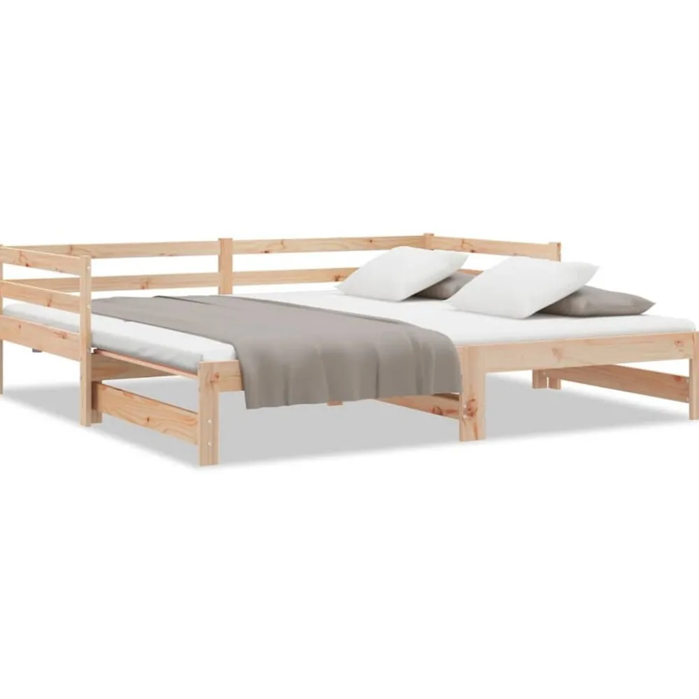 vidaXL Lit coulissant sans matelas 2x(90x200) cm