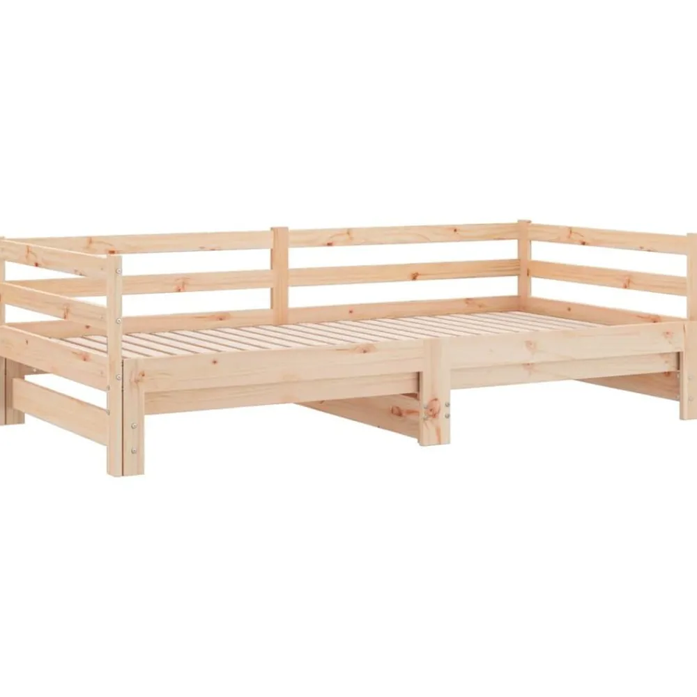 vidaXL Lit coulissant sans matelas 2x(90x200) cm