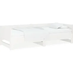 Lits & Accessoires-vidaXL Lit coulissant sans matelas 2x(80x200)cm Blanc