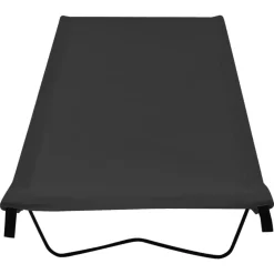 Loisirs De Plein Air-vidaXL Lit de camping 180x60x19 cm Tissu Oxford et acier Noir