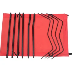 Loisirs De Plein Air-vidaXL Lit de camping 180x60x19 cm Tissu Oxford et acier Rouge