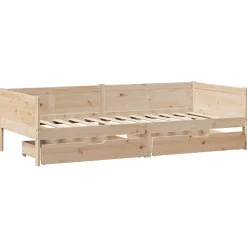 vidaXL Lit de jour avec tiroirs sans matelas 80x200 cm bois massif