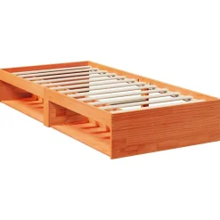 vidaXL Lit de jour sans matelas cire marron 100x200 cm pin massif