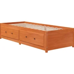 Lits & Accessoires-vidaXL Lit de jour sans matelas cire 80x200 cm bois pin massif Marron