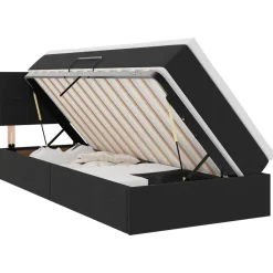 vidaXL Lit de Rangement avec matelas 90 x 190 cm Velours
