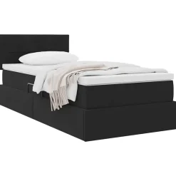 vidaXL Lit de Rangement avec matelas 90 x 190 cm Velours