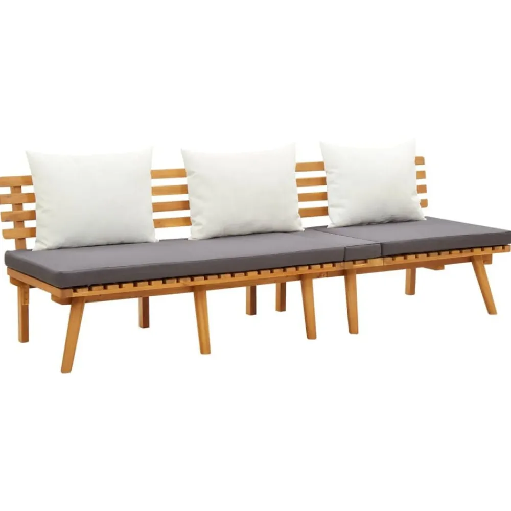 Canapés-vidaXL Lit de repos de jardin 200x65 cm Bois d'acacia solide