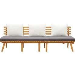 Canapés-vidaXL Lit de repos de jardin 200x65 cm Bois d'acacia solide