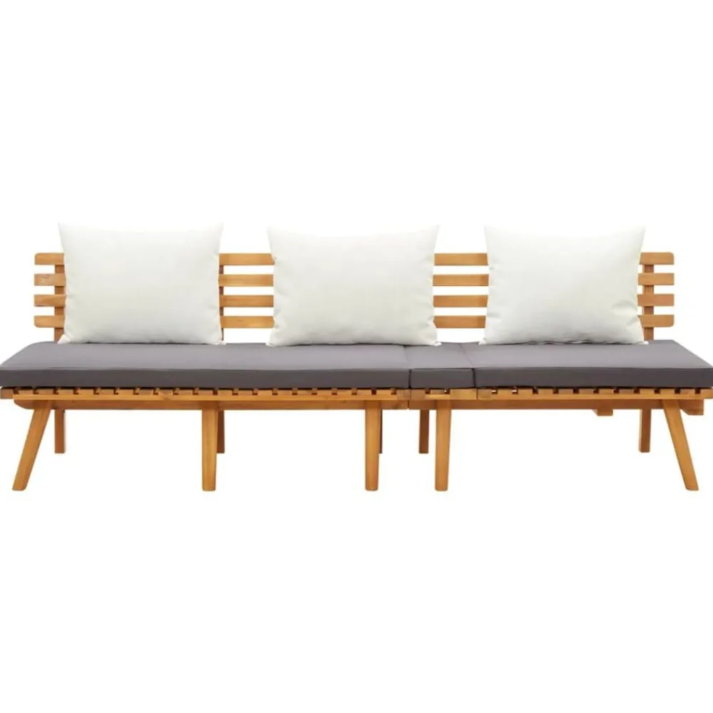 Canapés-vidaXL Lit de repos de jardin 200x65 cm Bois d'acacia solide