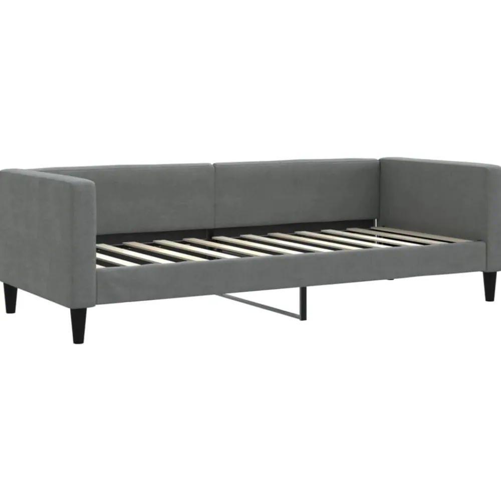 Lits & Accessoires-vidaXL Lit de repos sans matelas 80x200 cm tissu Gris foncé