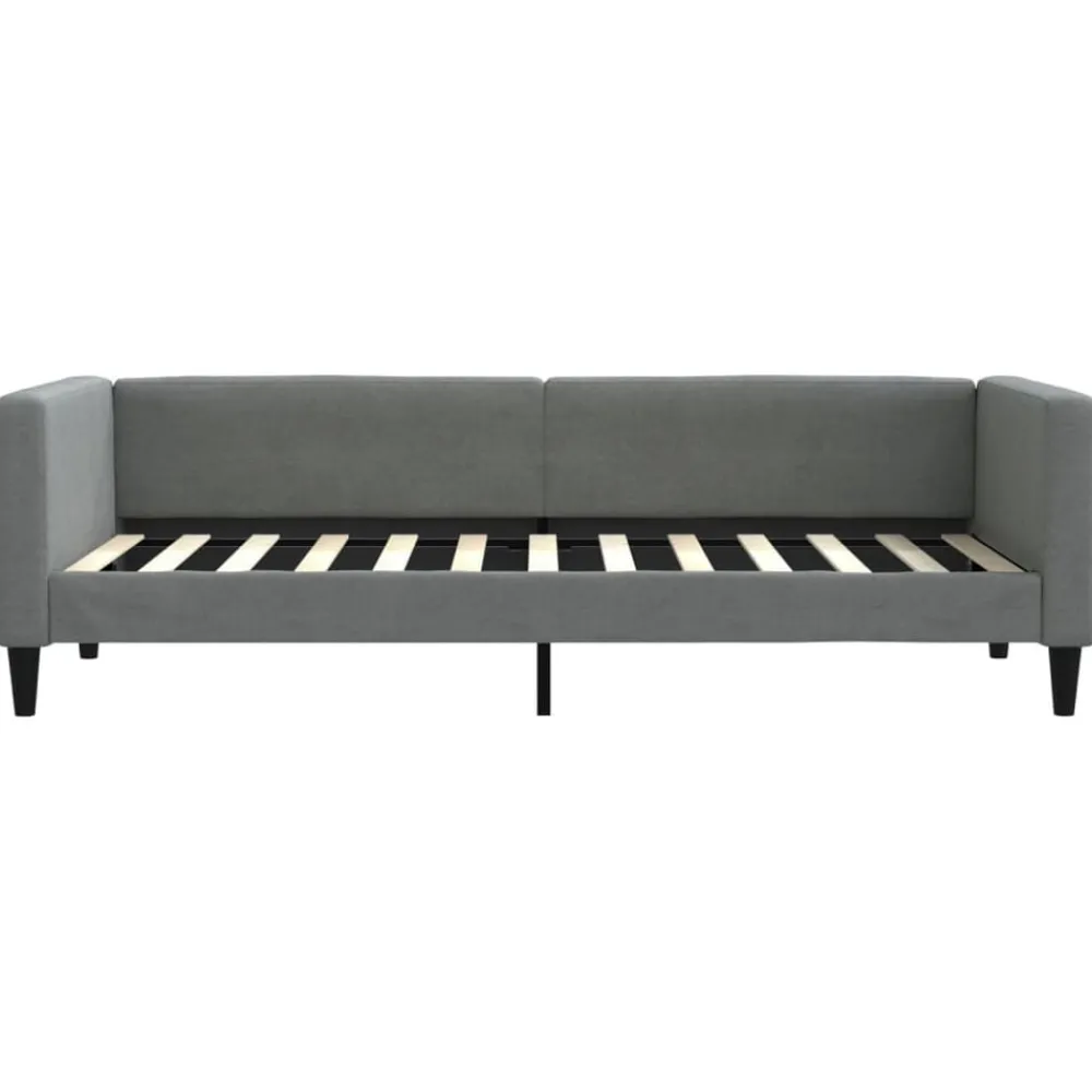 Lits & Accessoires-vidaXL Lit de repos sans matelas 80x200 cm tissu Gris foncé