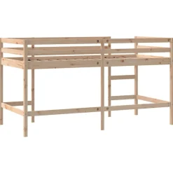 Lits & Accessoires-vidaXL Lit mezzanine d'enfants sans matelas avec échelle 80x200 cm Naturel