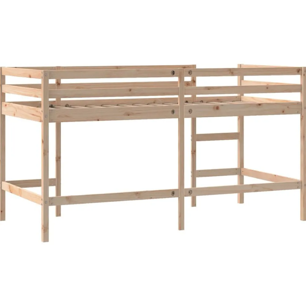 Lits & Accessoires-vidaXL Lit mezzanine d'enfants sans matelas avec échelle 80x200 cm Naturel