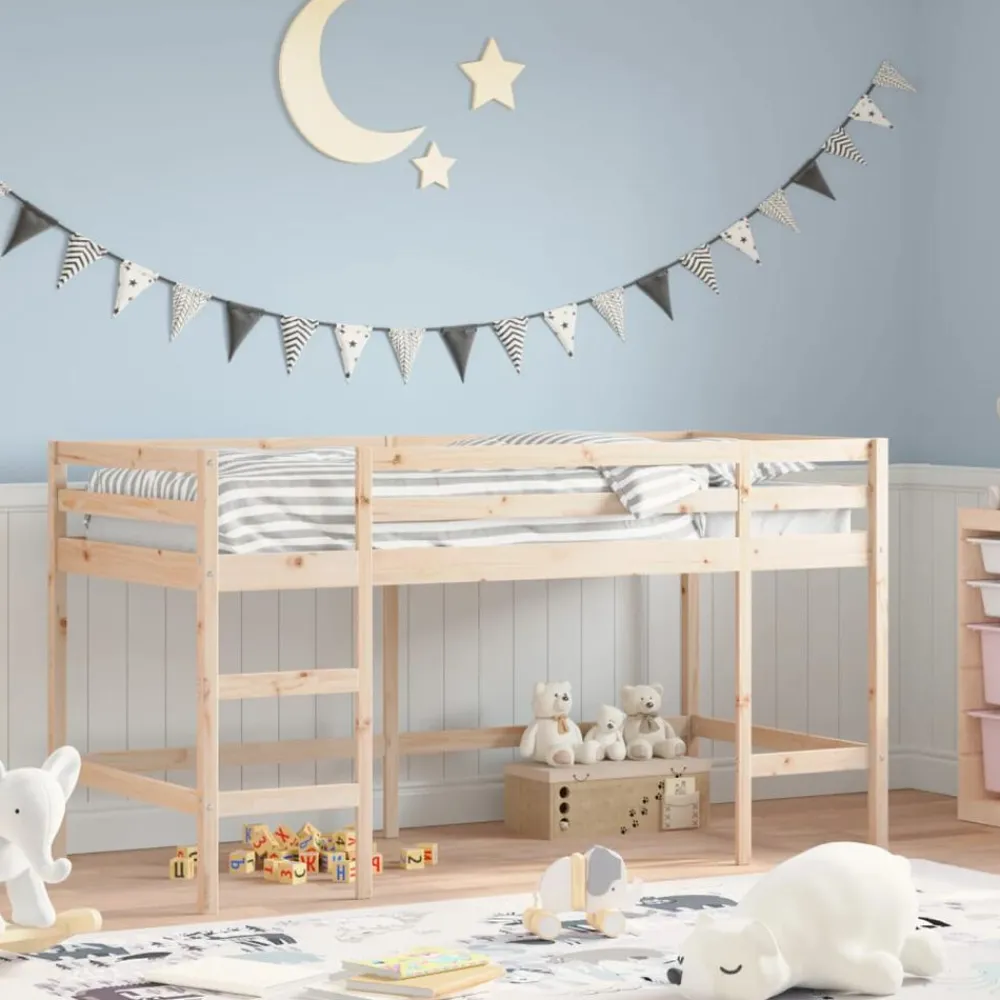 Lits & Accessoires-vidaXL Lit mezzanine d'enfants sans matelas avec échelle 80x200 cm Naturel