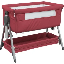 vidaXL Lit pour bébé avec matelas Tissu de lin