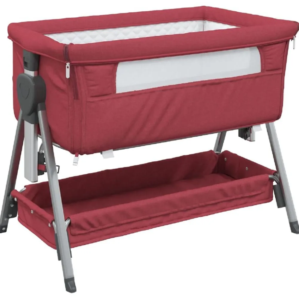 vidaXL Lit pour bébé avec matelas Tissu de lin