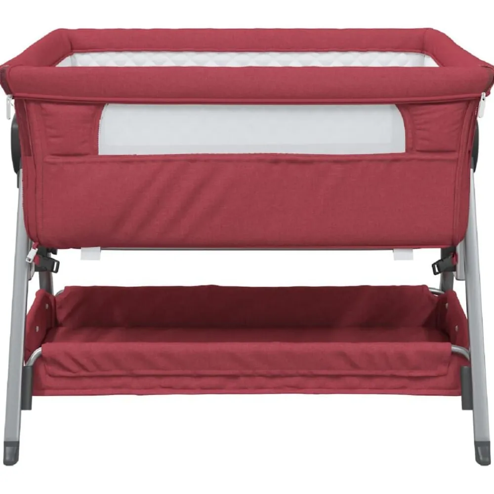 vidaXL Lit pour bébé avec matelas Tissu de lin