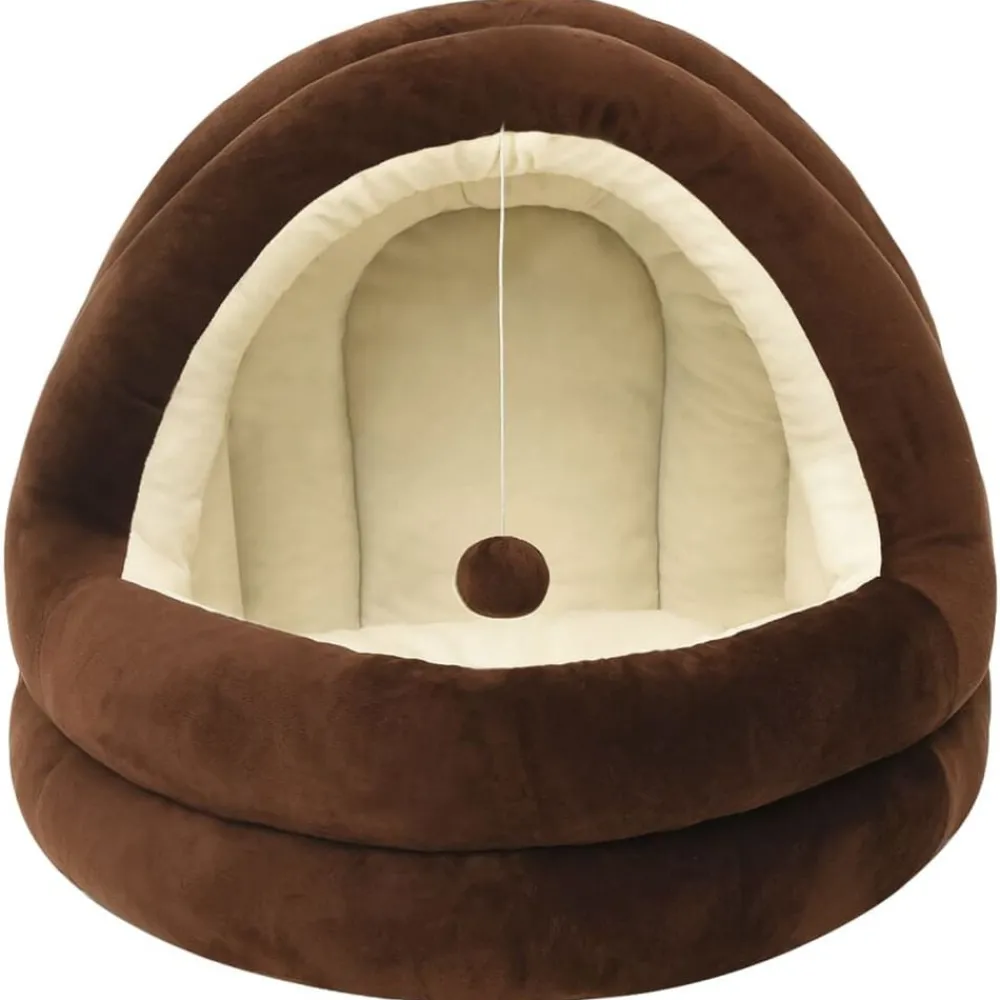 Articles Pour Animaux De Compagnie-vidaXL Lit pour chat 40x40x35 cm et crème Marron