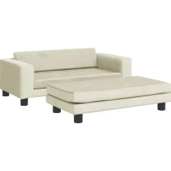 Articles Pour Animaux De Compagnie-vidaXL Lit pour chien avec extension crème 100x50x30 cm velours Cr&egrave;me