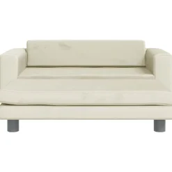Articles Pour Animaux De Compagnie-vidaXL Lit pour chien avec extension crème 100x50x30 cm velours Cr&egrave;me
