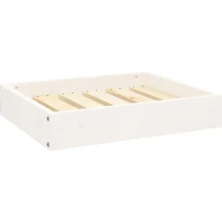 Articles Pour Animaux De Compagnie-vidaXL Lit pour chien 51,5x44x9 cm Bois de pin solide Blanc
