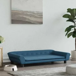 Articles Pour Animaux De Compagnie-vidaXL Lit pour chien 100x50x21 cm velours Bleu