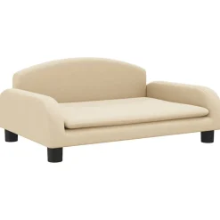 Articles Pour Animaux De Compagnie-vidaXL Lit pour chien crème 70x45x30 cm tissu Cr&egrave;me
