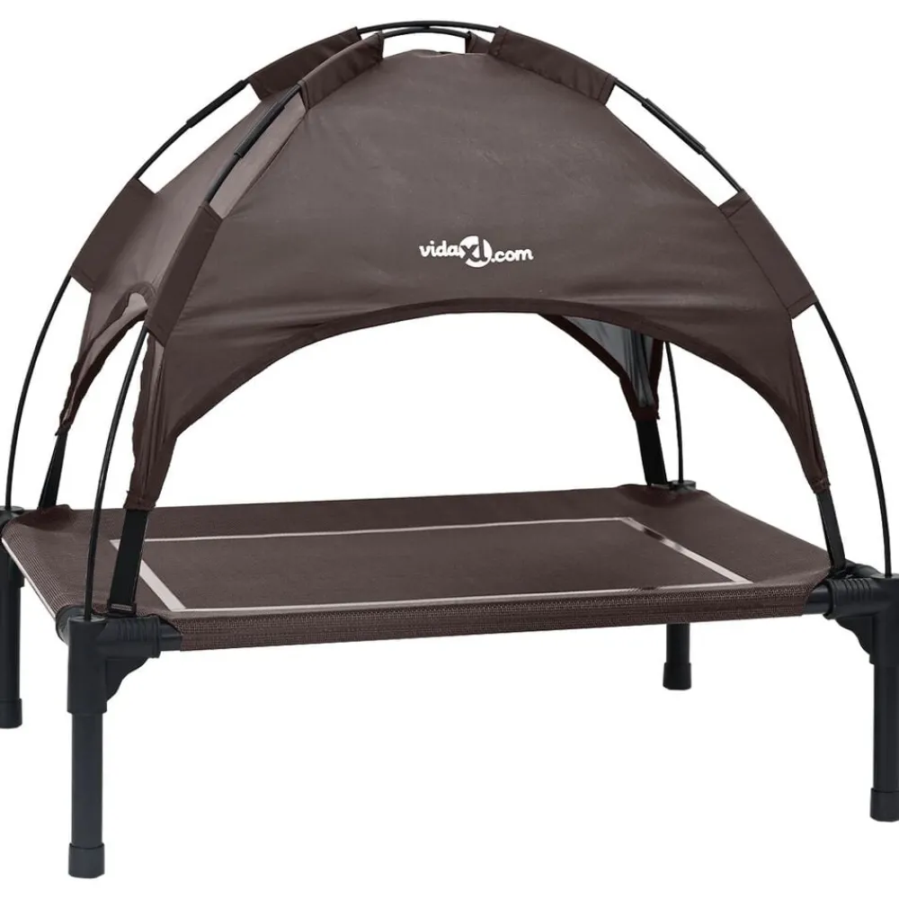 Articles Pour Animaux De Compagnie-vidaXL Lit pour Chien Marron 63 x 49,5 x 60 cm Acier Brown