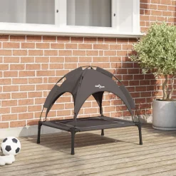 Articles Pour Animaux De Compagnie-vidaXL Lit pour Chien Marron 63 x 49,5 x 60 cm Acier Brown