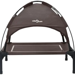 Articles Pour Animaux De Compagnie-vidaXL Lit pour Chien Marron 63 x 49,5 x 60 cm Acier Brown