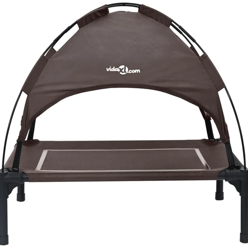 Articles Pour Animaux De Compagnie-vidaXL Lit pour Chien Marron 63 x 49,5 x 60 cm Acier Brown