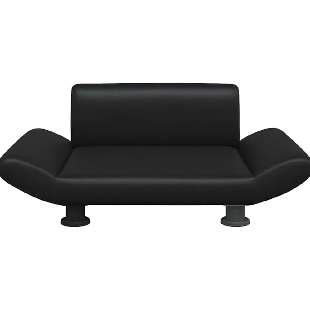 Articles Pour Animaux De Compagnie-vidaXL Lit pour chien 70x45x28 cm similicuir Noir