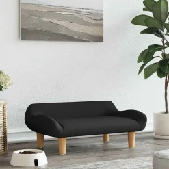Articles Pour Animaux De Compagnie-vidaXL Lit pour chien 70x40x24 cm tissu Noir