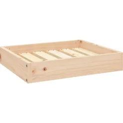 Articles Pour Animaux De Compagnie-vidaXL Lit pour chien 51,5x44x9 cm Bois de pin solide Naturel