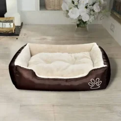 Articles Pour Animaux De Compagnie-vidaXL Lit pour chiens Marron et beige XXL
