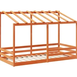 Lits & Accessoires-vidaXL Lit pour enfants sans matelas cire marron 100x200 cm pin massif Marron cire