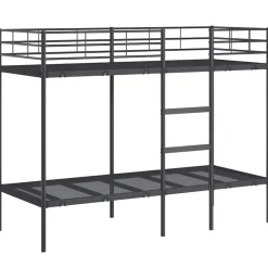 vidaXL Lit superposé sans matelas 75x190 cm acier