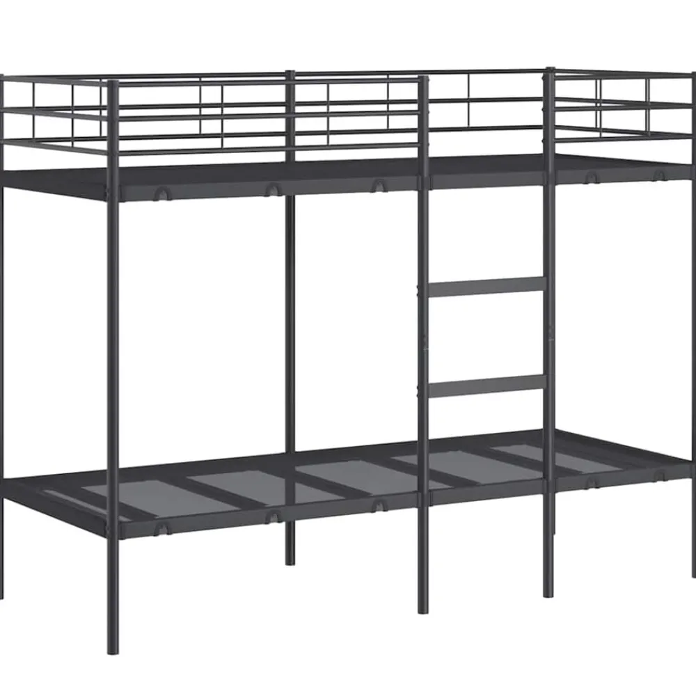 vidaXL Lit superposé sans matelas 75x190 cm acier