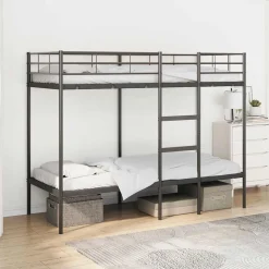 vidaXL Lit superposé sans matelas 75x190 cm acier