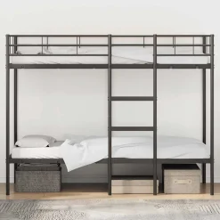 vidaXL Lit superposé sans matelas 75x190 cm acier