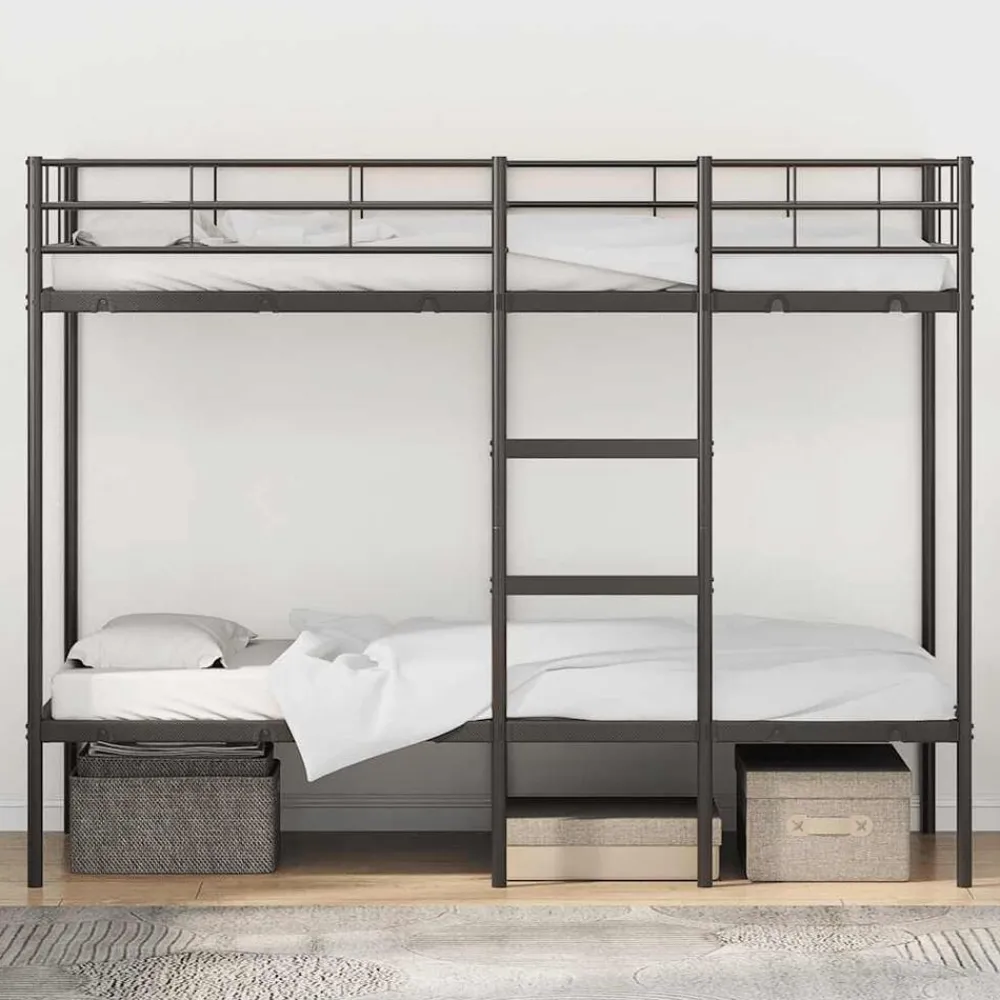 vidaXL Lit superposé sans matelas 75x190 cm acier