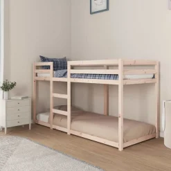 vidaXL Lit superposé sans matelas 80x200 cm bois de pin massif