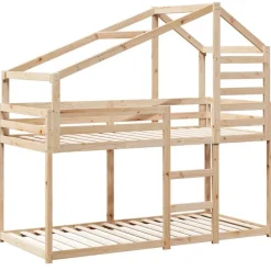 vidaXL Lit superposé sans matelas 90x200 cm bois de pin massif